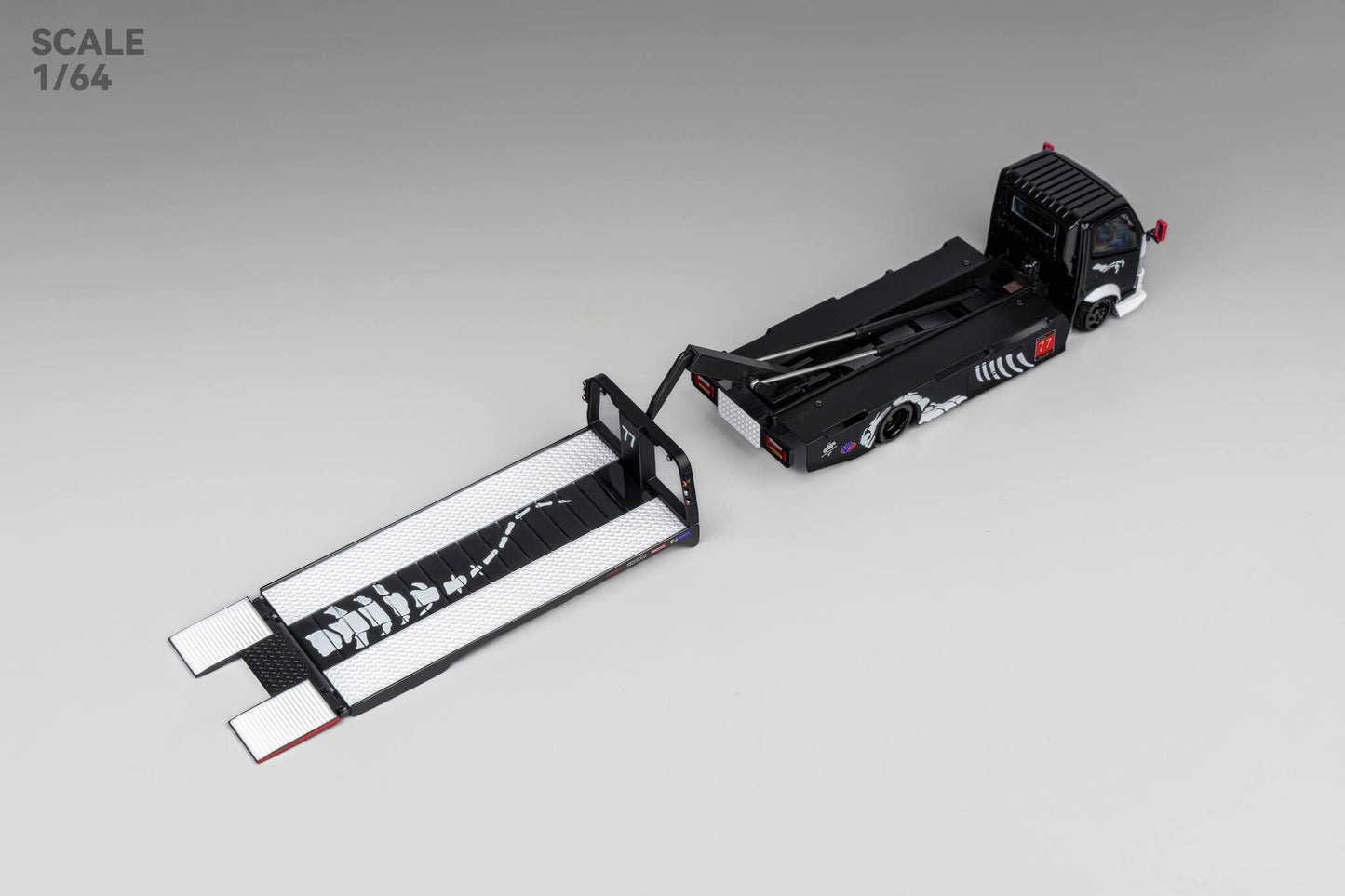 (Pre-Order) Mega Gear 1/64 Custom Hauler - Skeleton Dino Livery