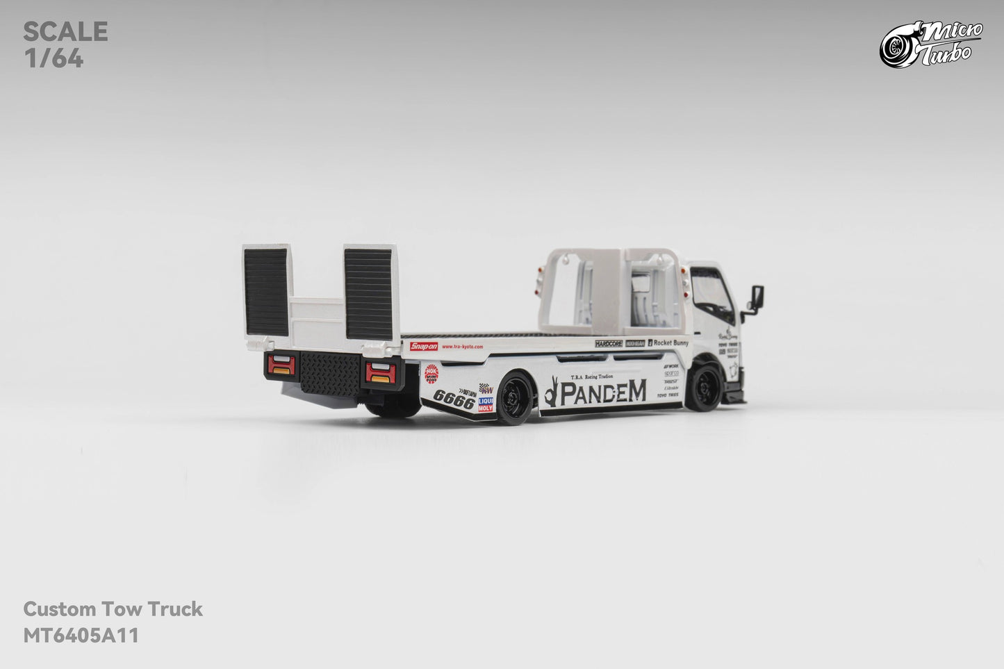 (Pre-Order) Microturbo 1/64 Custom Tow Truck - Rocket Bunny White