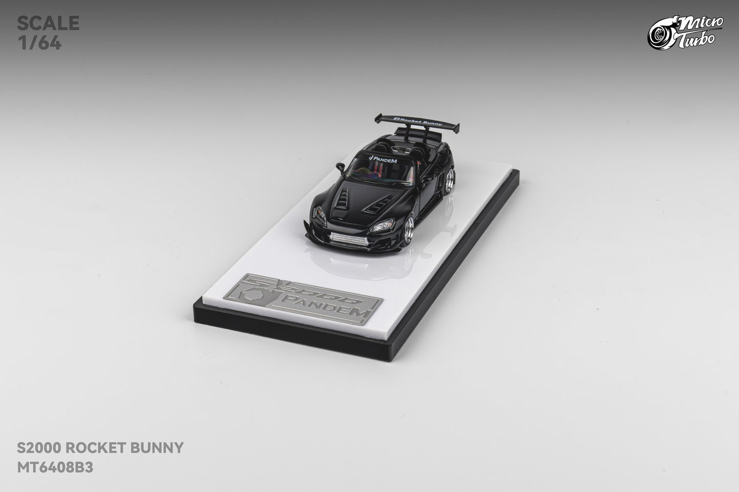 (Pre-order) Microturbo - 1/64 Custom S2000 Rocket Bunny - Metallic Black