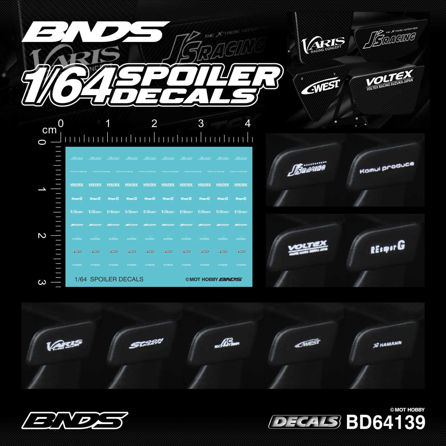 BNDS 1/64 Racing Decal Set Collection - BD64135/BD64136/BD64137/BD64138/BD64139