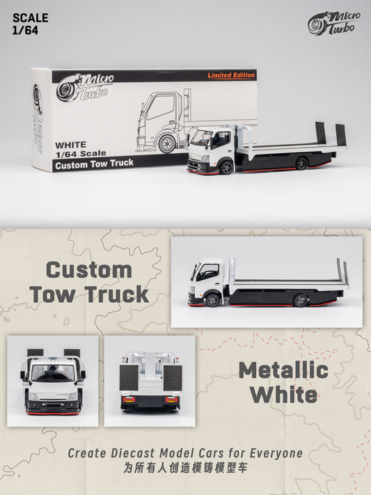 Microturbo Custom Flatbed Tow Truck- White