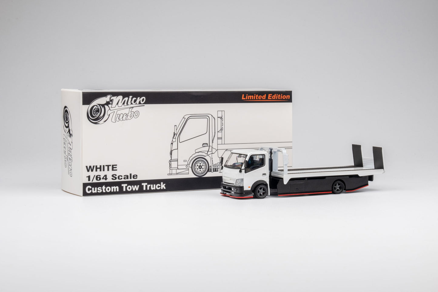 Microturbo Custom Flatbed Tow Truck- White