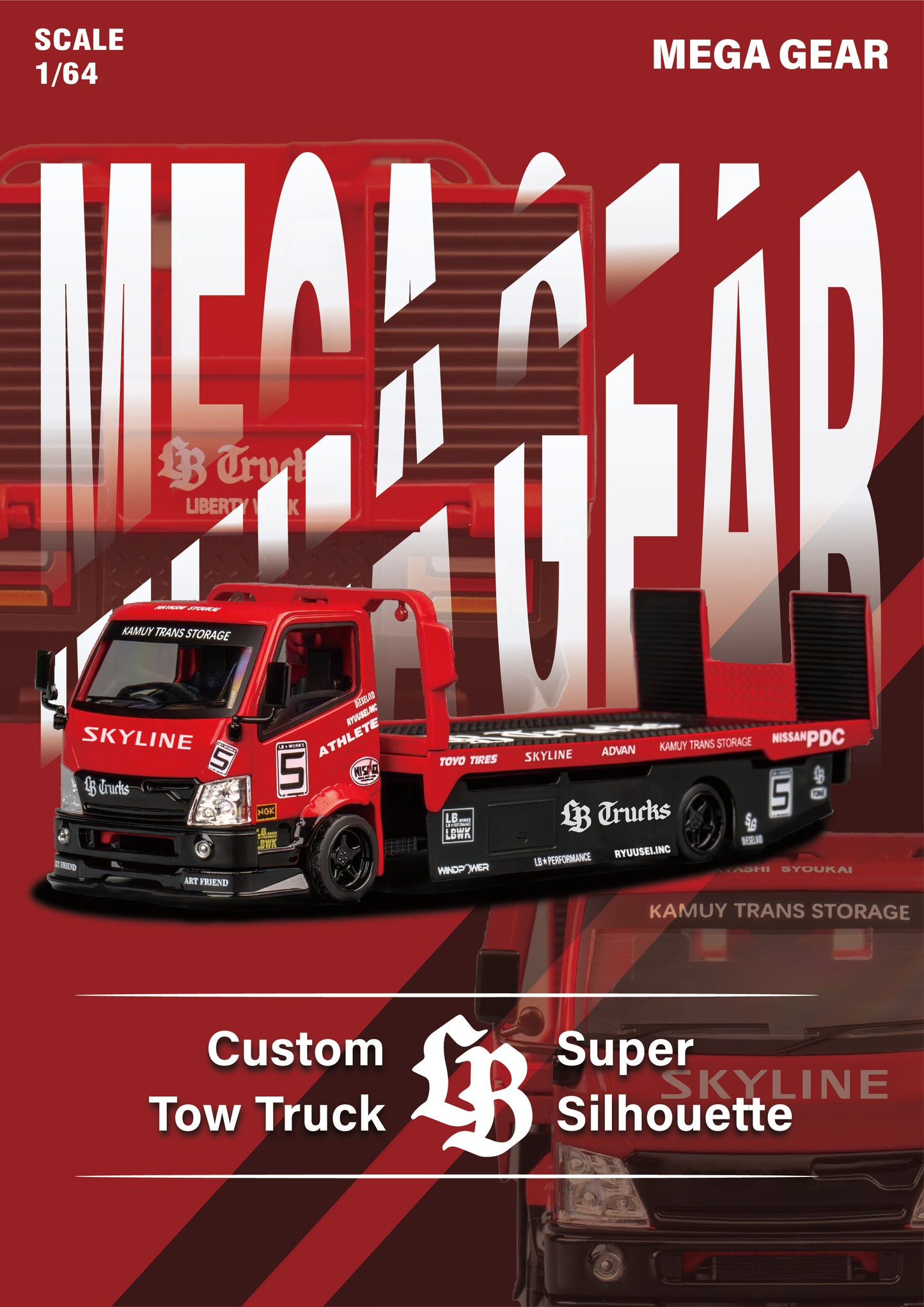 (Pre-Order) Mega Gear 1/64 Custom Hauler - Super Silhouette