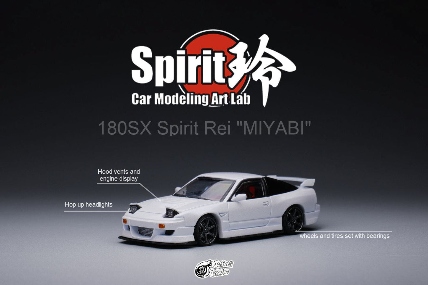 Microturbo 1/64 Custom 180SX - White