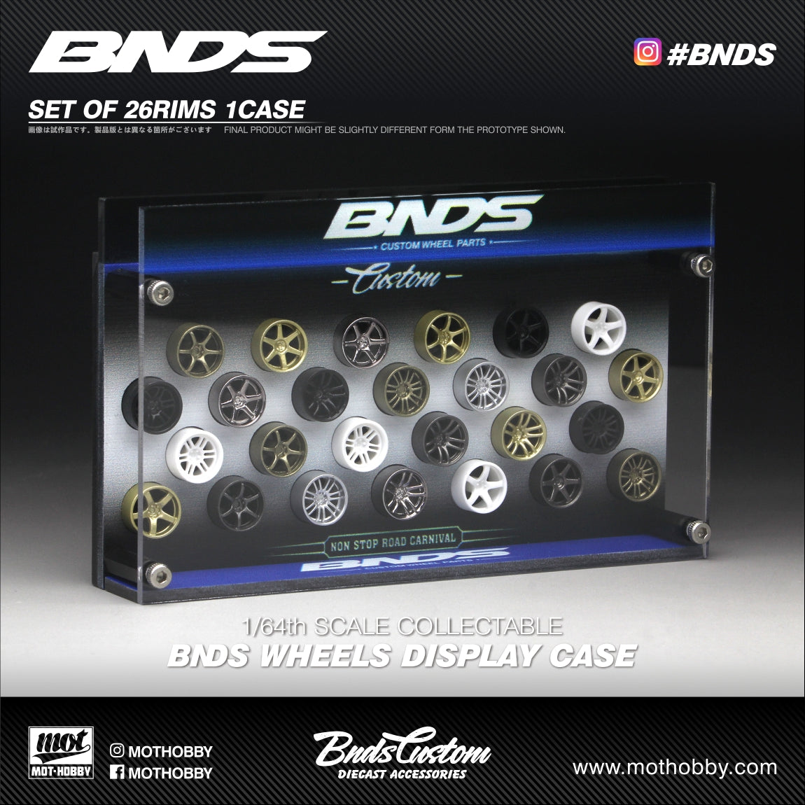 BNDS ABS Wheels Acrylic Display