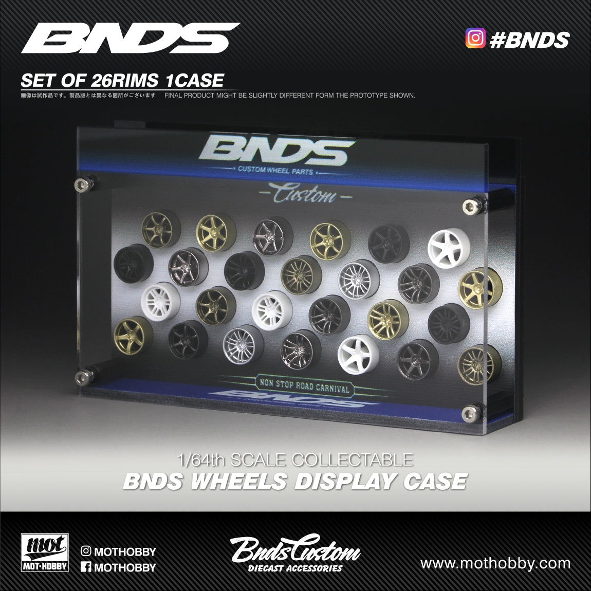 BNDS ABS Wheels Acrylic Display