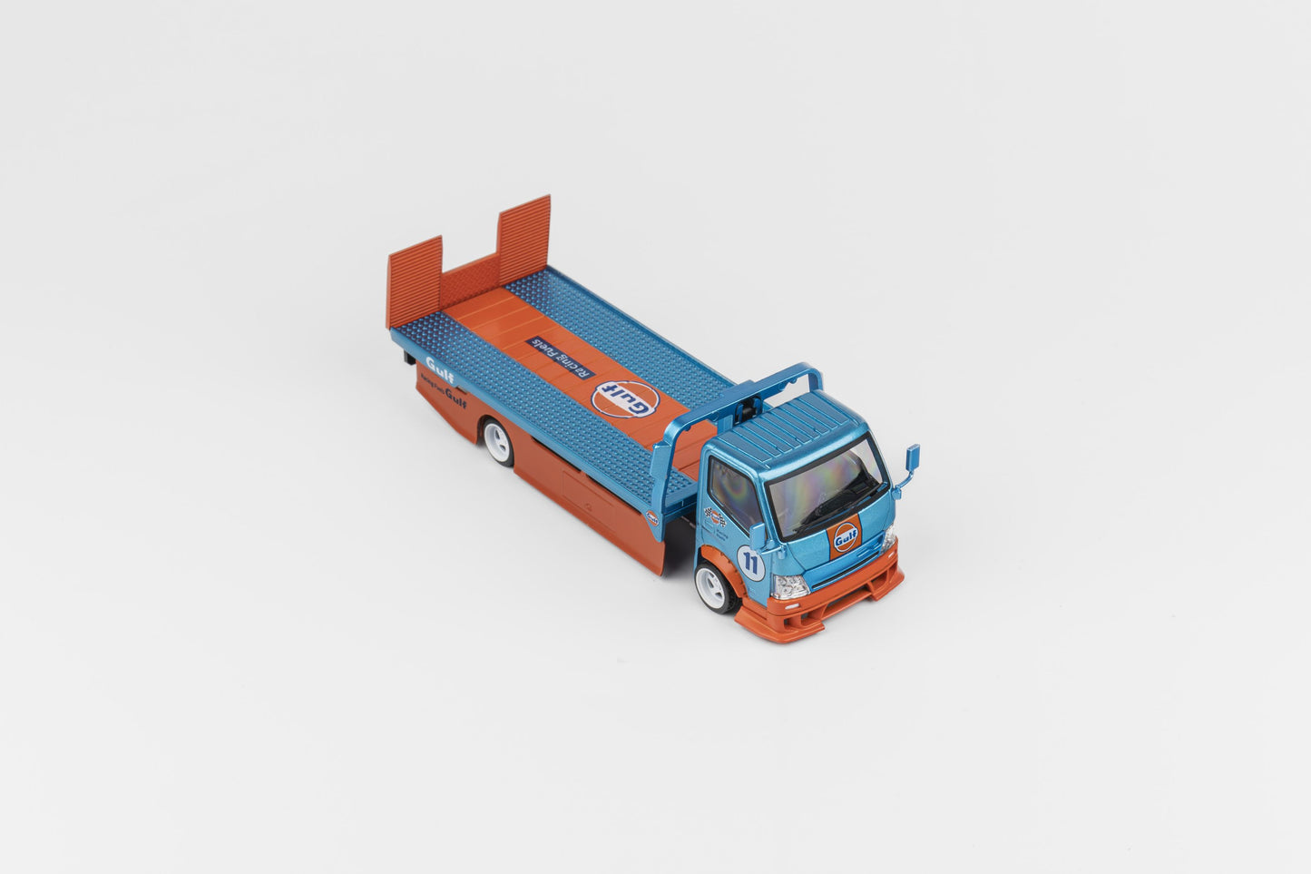 Microturbo 1/64 Custom Flatbed Tow Truck - Gulf Livery