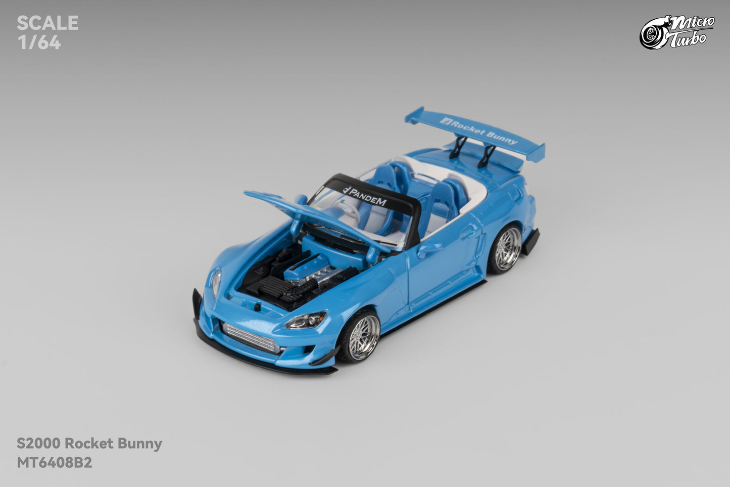 (Pre-Order)Microturbo - 1/64 Custom S2000 RB- Metallic Blue