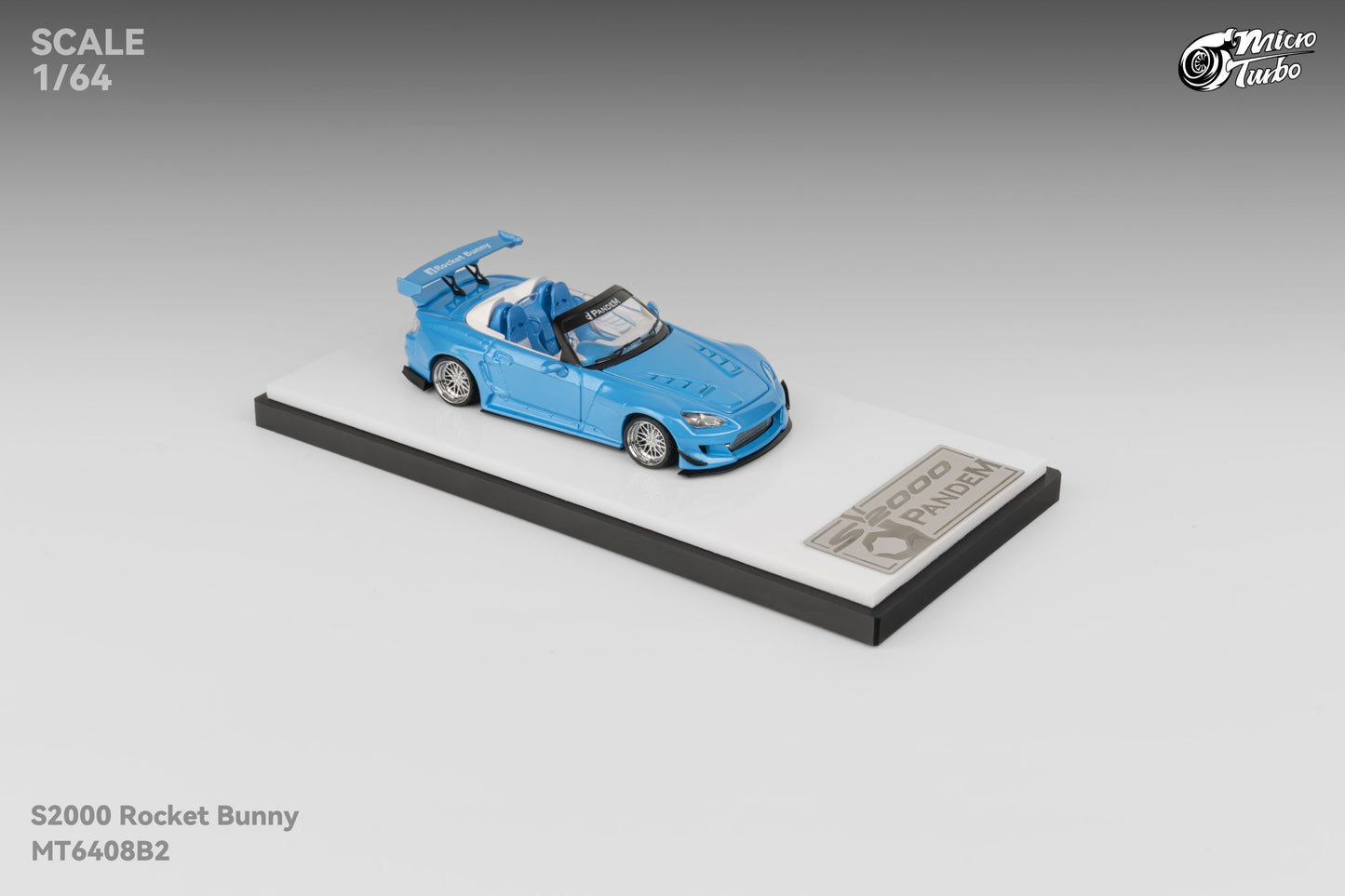 (Pre-Order)Microturbo - 1/64 Custom S2000 RB- Metallic Blue