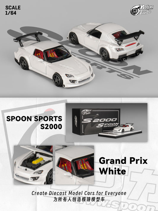 (Pre-Order) Microturbo Custom 1/64 S2000 Spoon Racing - White