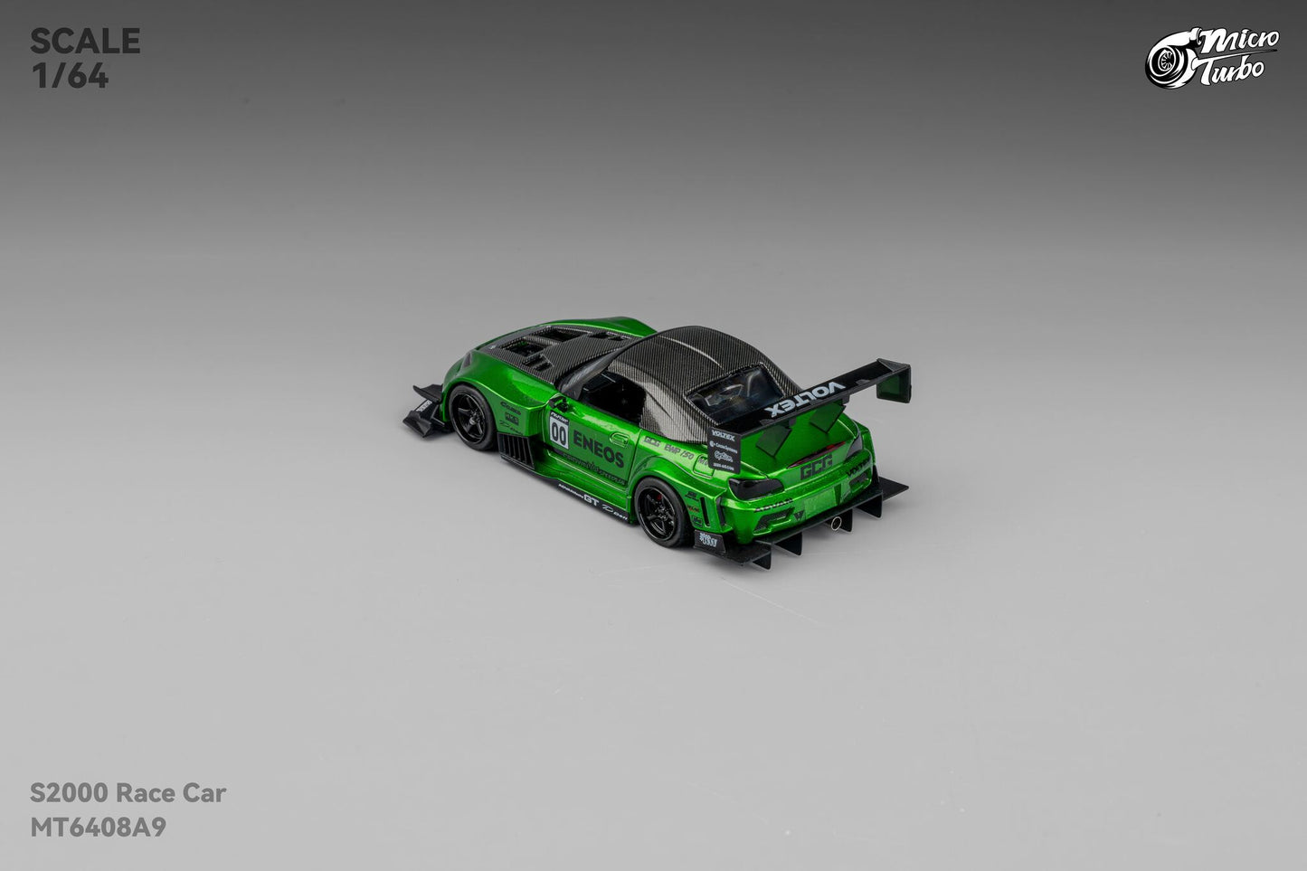 (Pre-Order) Microturbo 1/64 Custom S2000 Race Car - Metallic Green