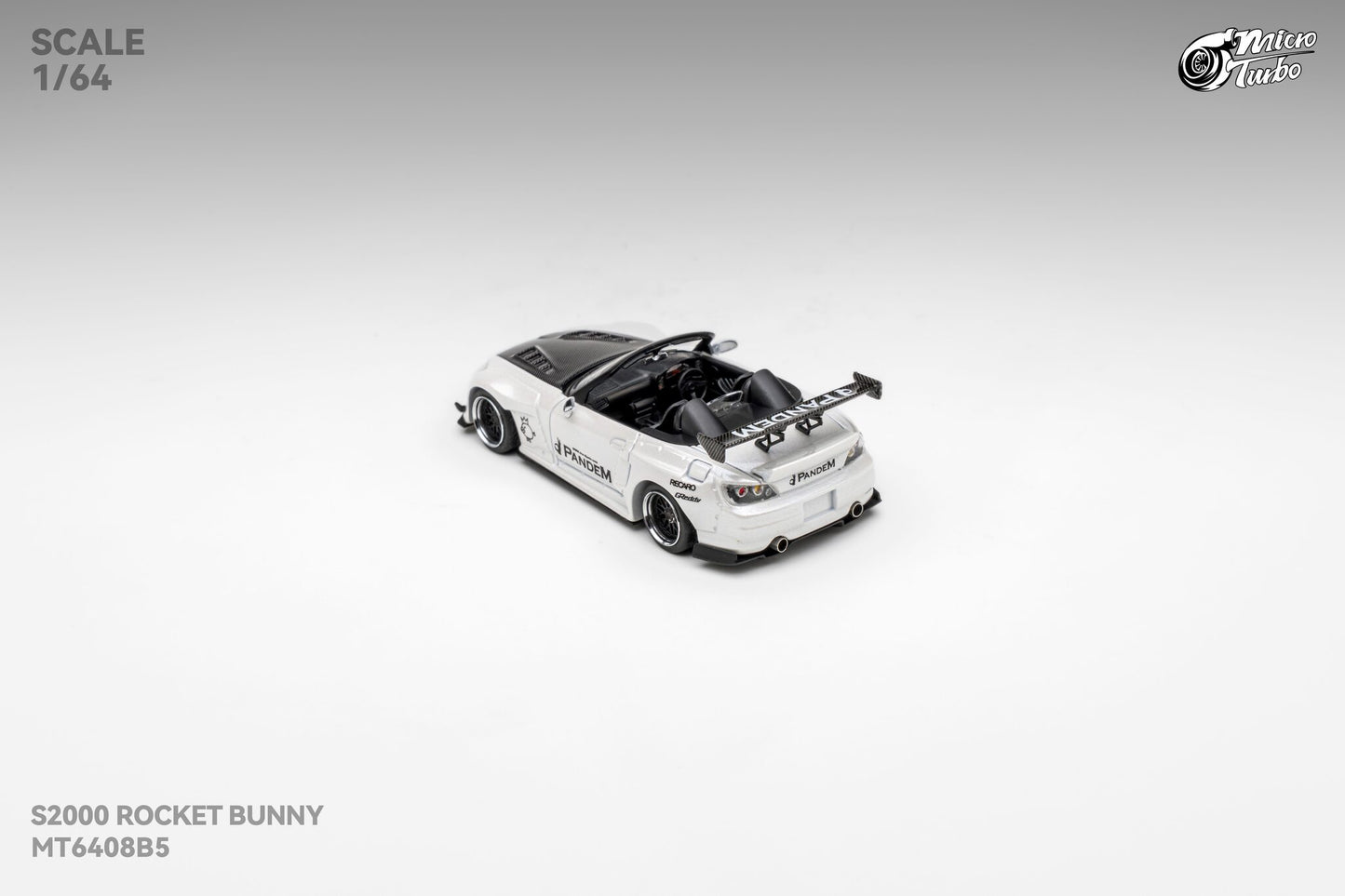 (Pre-Order) Microturbo 1/64 Custom S2000 RB - Metallic White
