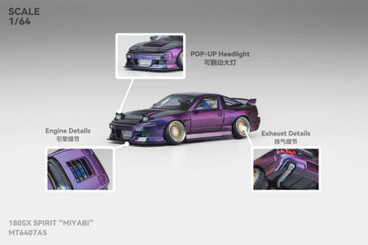 Microturbo - 1/64 Custom 180SX Spirit Miyabi - Purple Chameleon