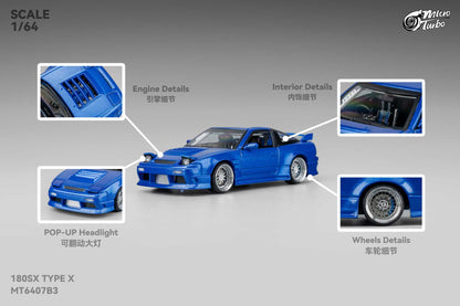 (Pre-Order) Microturbo - 1/64 Custom 180SX Type X - Metallic Blue