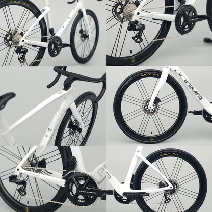 UNPAINTED/UNASSEMBLED White Mold - Hobbit Bike 1/12 Scale Plastic Road Bicycle Model Kit - HB01-0014 - Pinarello F