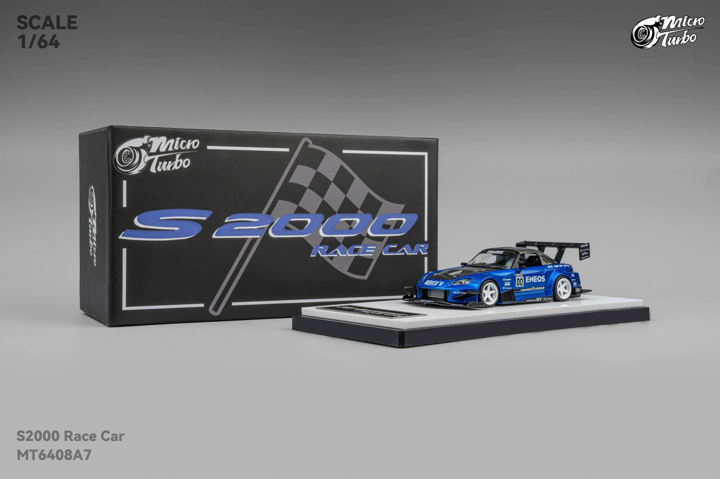 MicroTurbo - 1/64 Custom S2000 Racing - Candy Blue