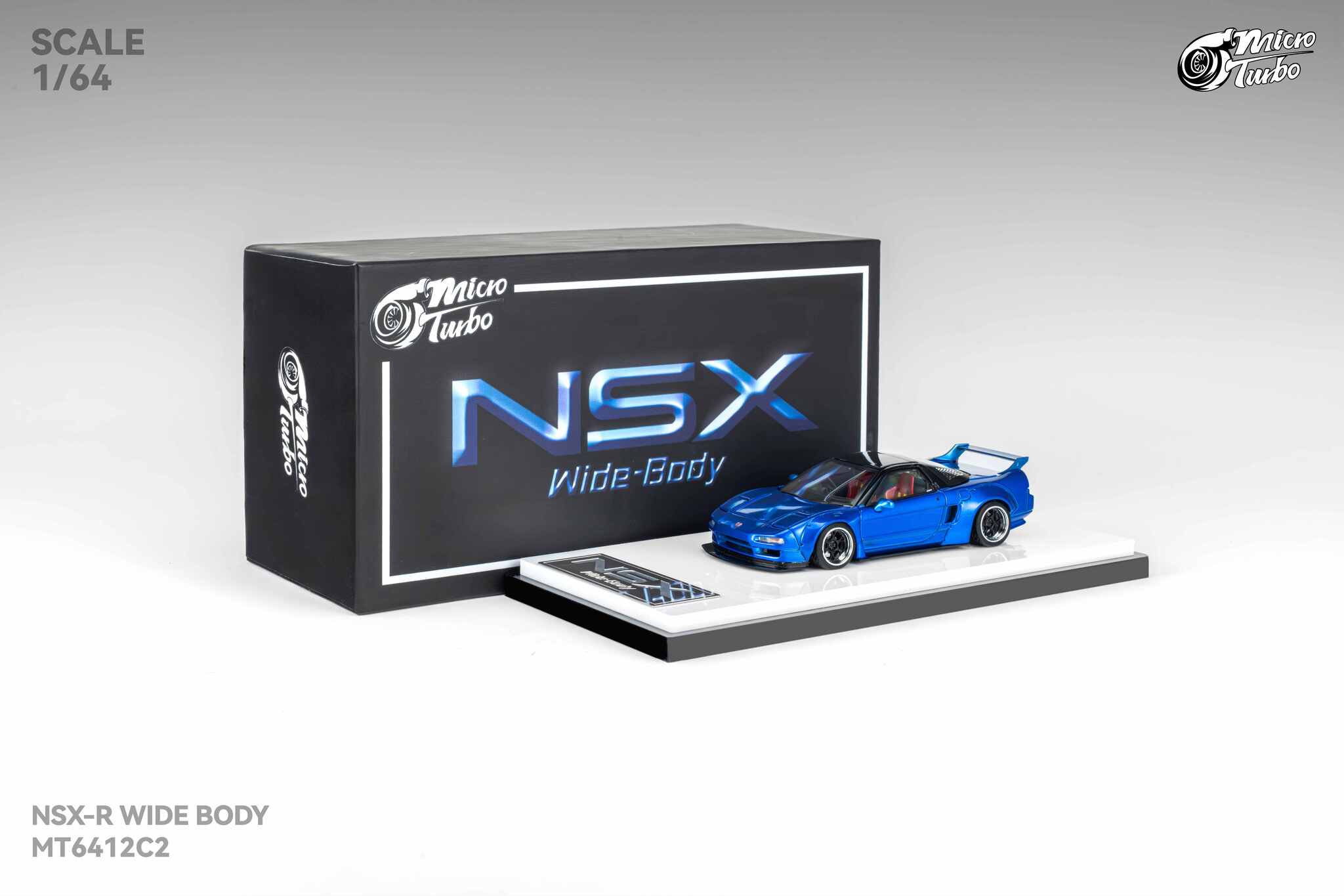 1/64 マッスルマシーン NSX 5 Pre-Order) Microturbo 1/64 Custom NSX Wide Body - Candy Blue – Mot