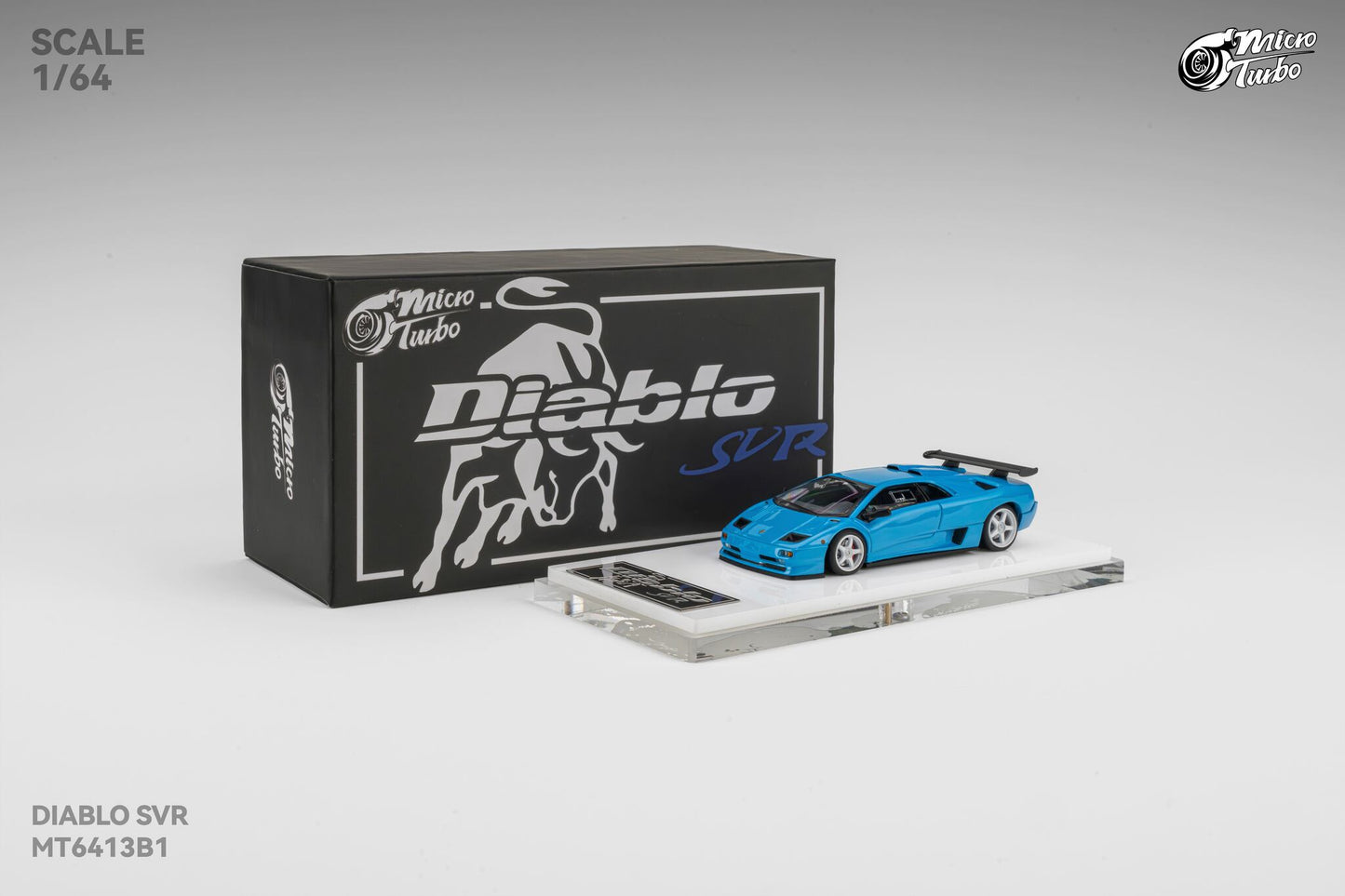 Microturbo 1/64 Custom Diablo SVR - Metallic Blue