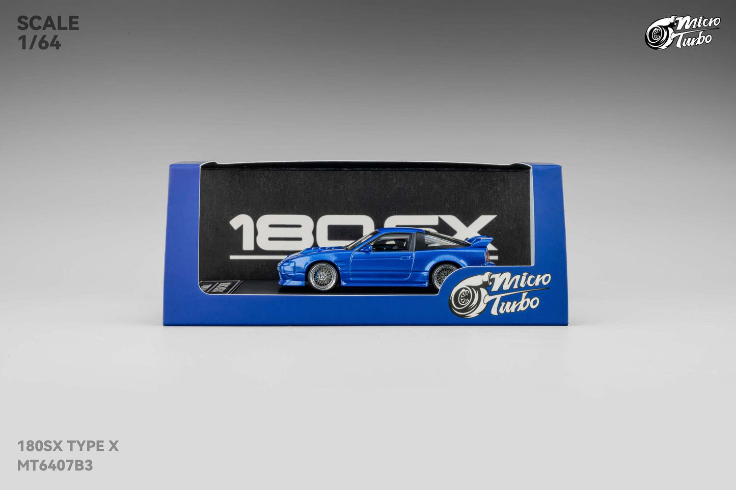 (Pre-Order) Microturbo - 1/64 Custom 180SX Type X - Metallic Blue