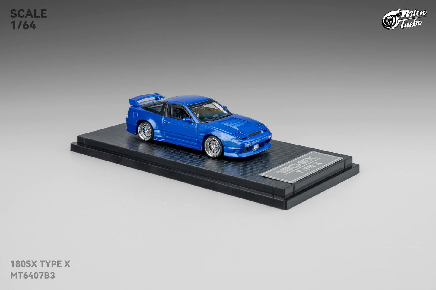 (Pre-Order) Microturbo - 1/64 Custom 180SX Type X - Metallic Blue