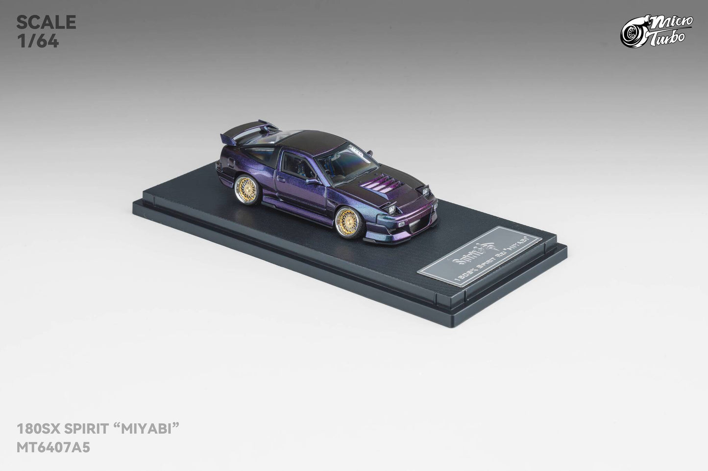 Microturbo - 1/64 Custom 180SX Spirit Miyabi - Purple Chameleon