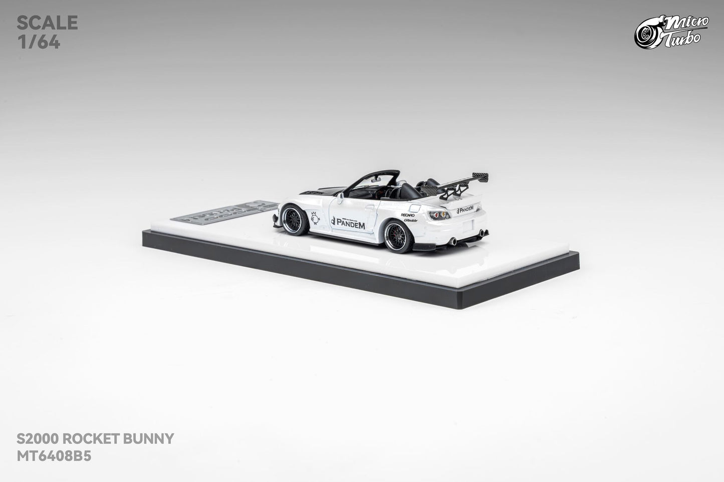 (Pre-Order) Microturbo 1/64 Custom S2000 RB - Metallic White