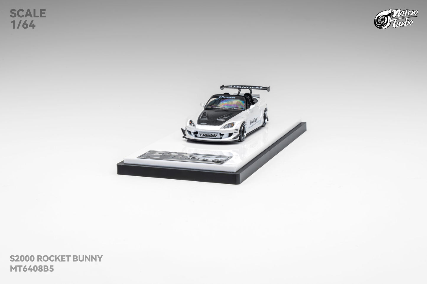 (Pre-Order) Microturbo 1/64 Custom S2000 RB - Metallic White