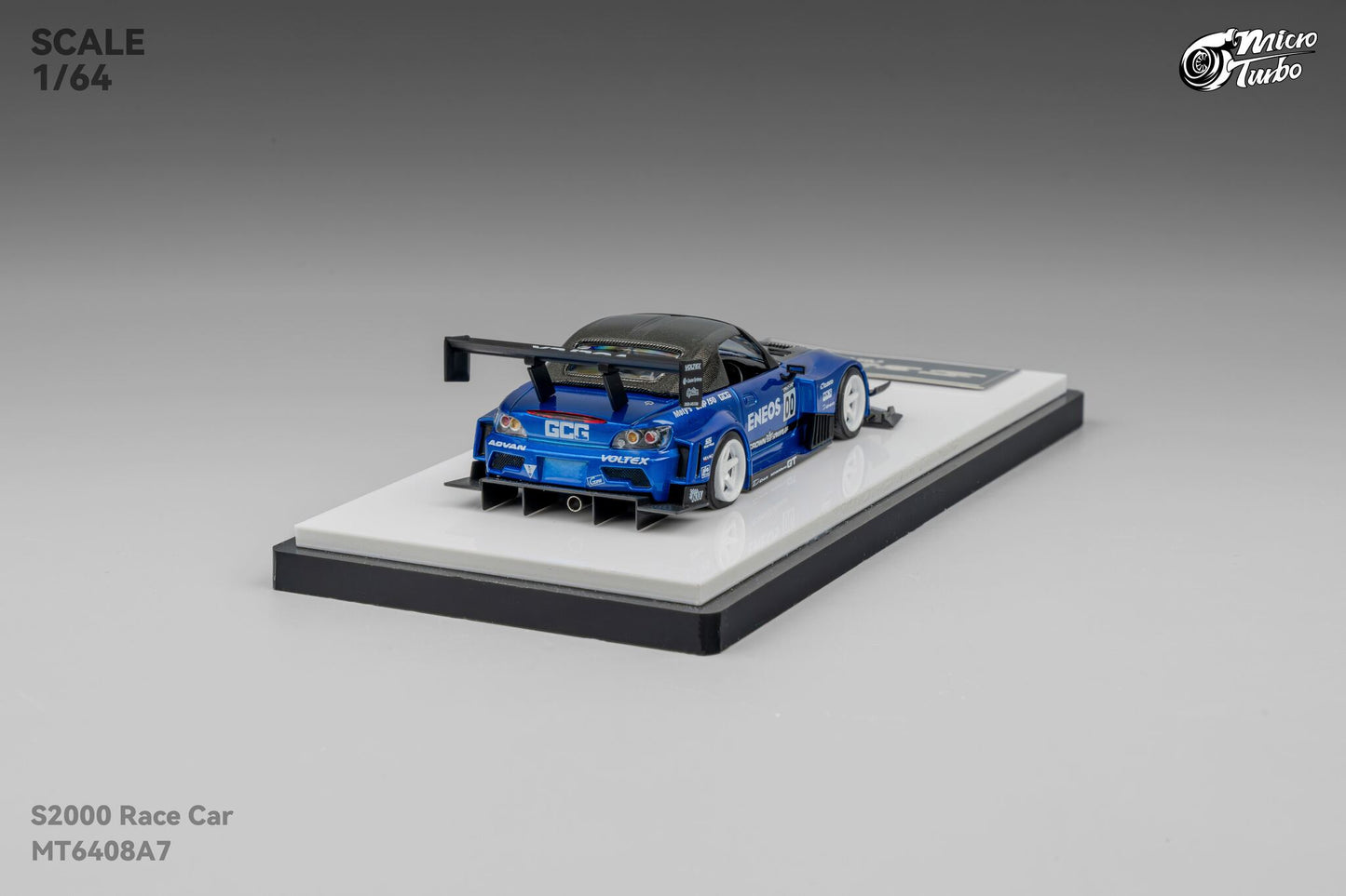 MicroTurbo - 1/64 Custom S2000 Racing - Candy Blue