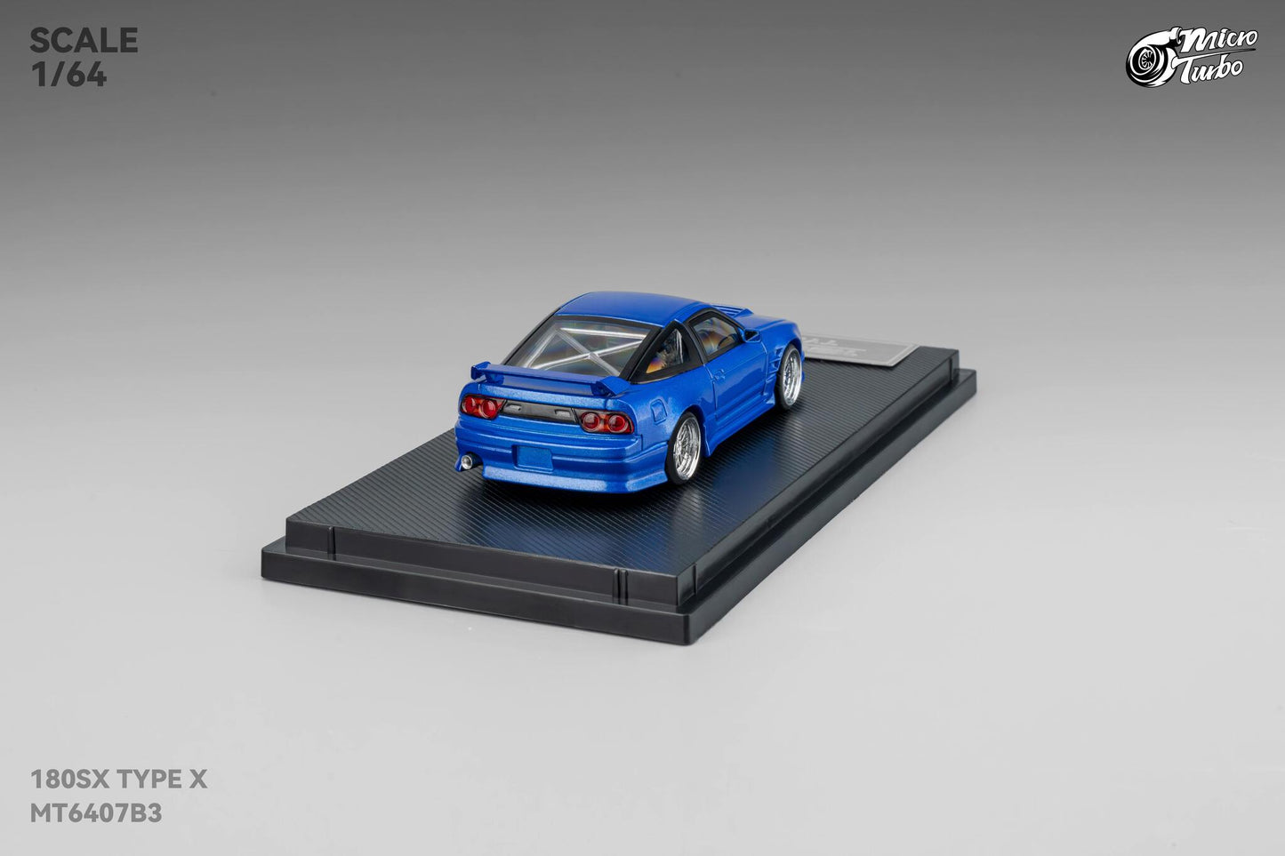 (Pre-Order) Microturbo - 1/64 Custom 180SX Type X - Metallic Blue