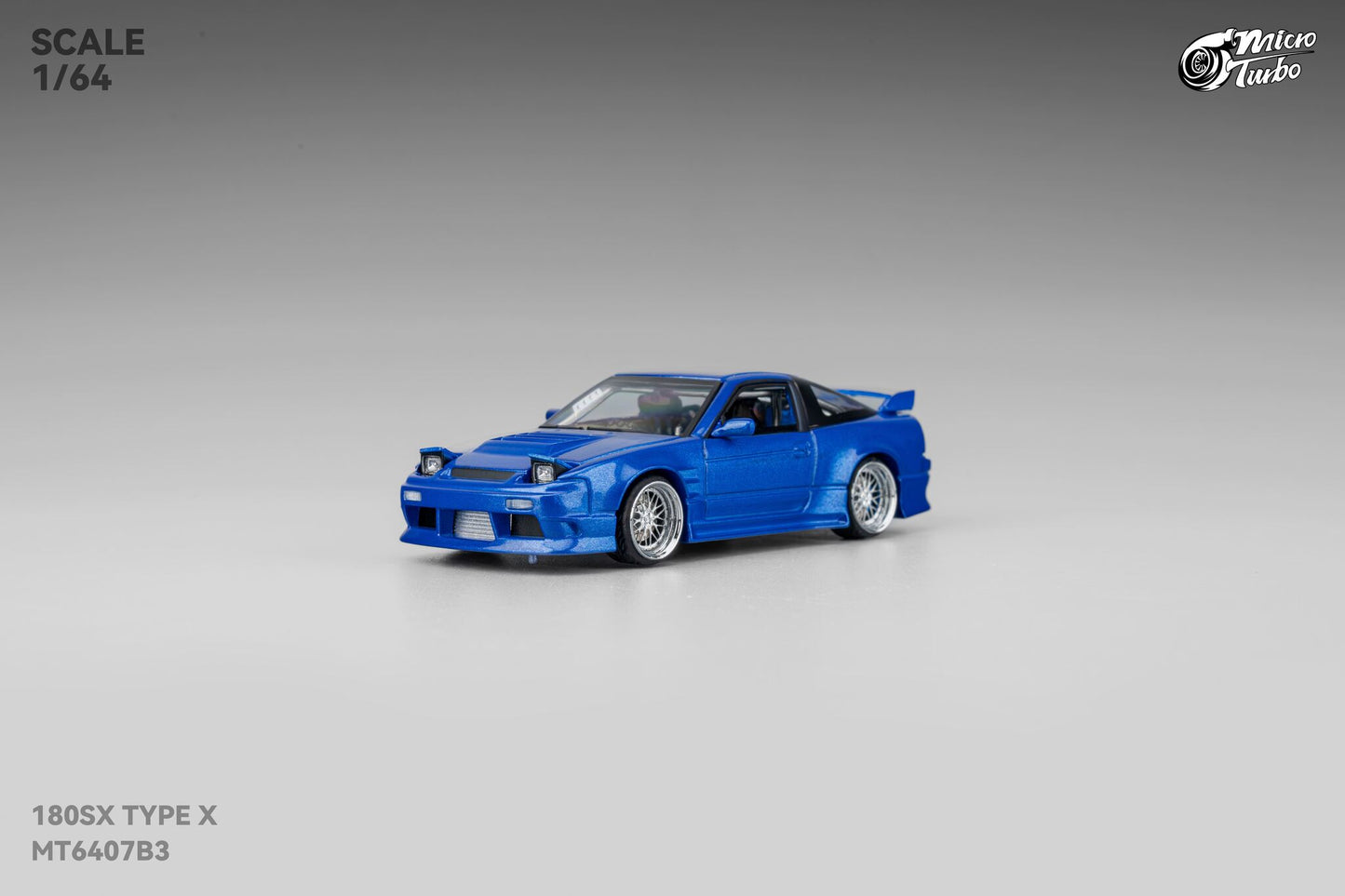 (Pre-Order) Microturbo - 1/64 Custom 180SX Type X - Metallic Blue
