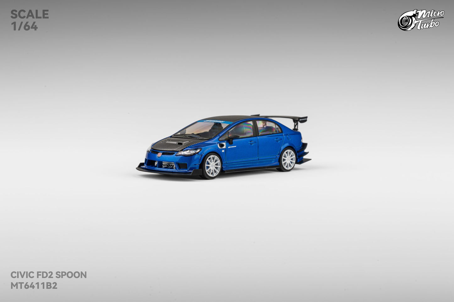 (Pre-Order) Microturbo 1/64 Custom FD2 Spoon - Metallic Blue