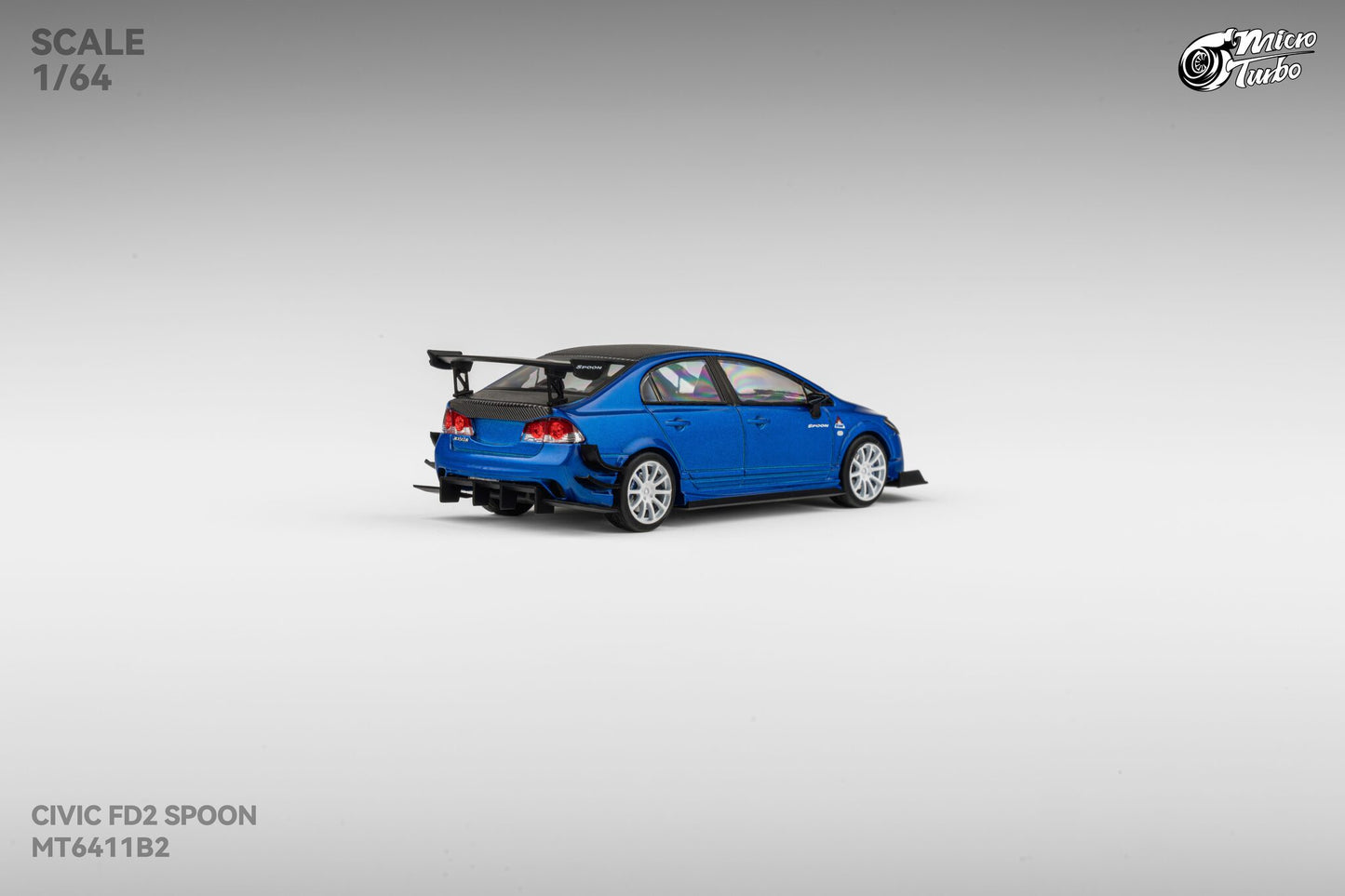 (Pre-Order) Microturbo 1/64 Custom FD2 Spoon - Metallic Blue