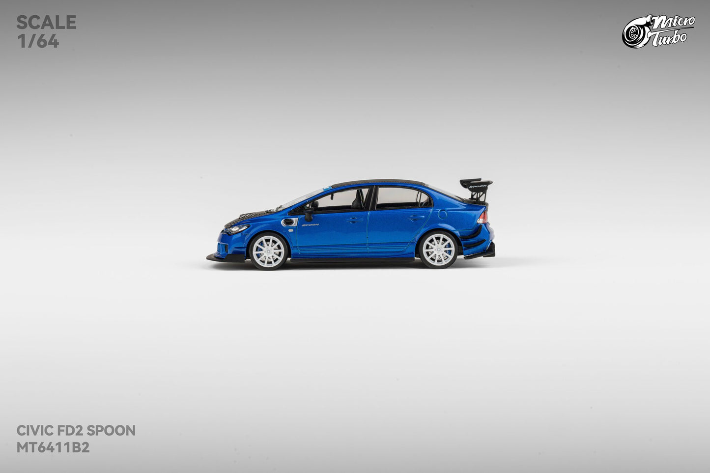 (Pre-Order) Microturbo 1/64 Custom FD2 Spoon - Metallic Blue