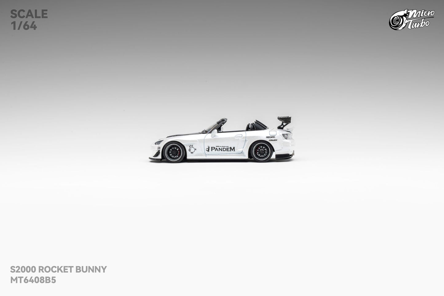 (Pre-Order) Microturbo 1/64 Custom S2000 RB - Metallic White