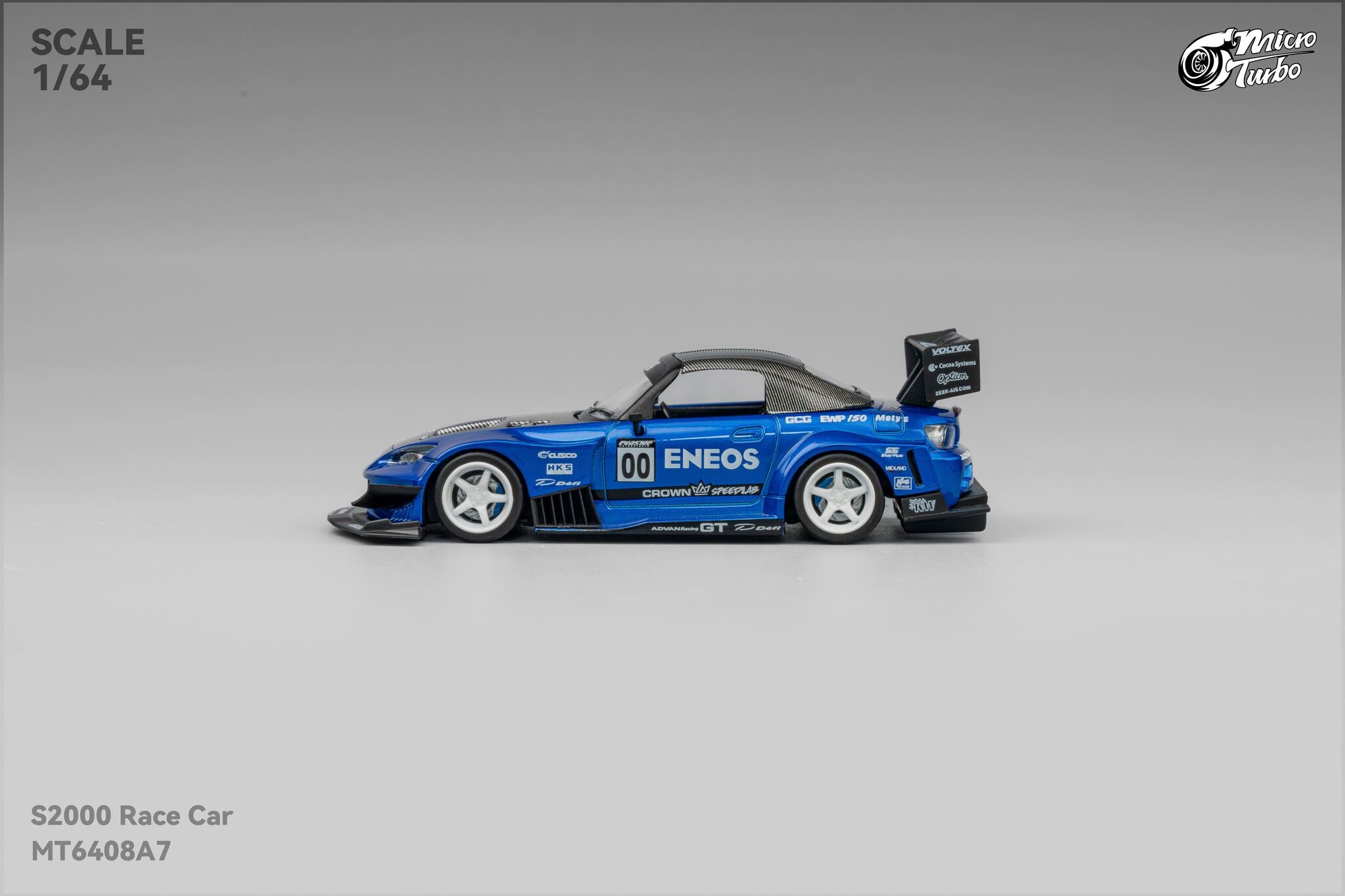 MicroTurbo - 1/64 Custom S2000 Racing - Candy Blue – Mot Hobby Studio