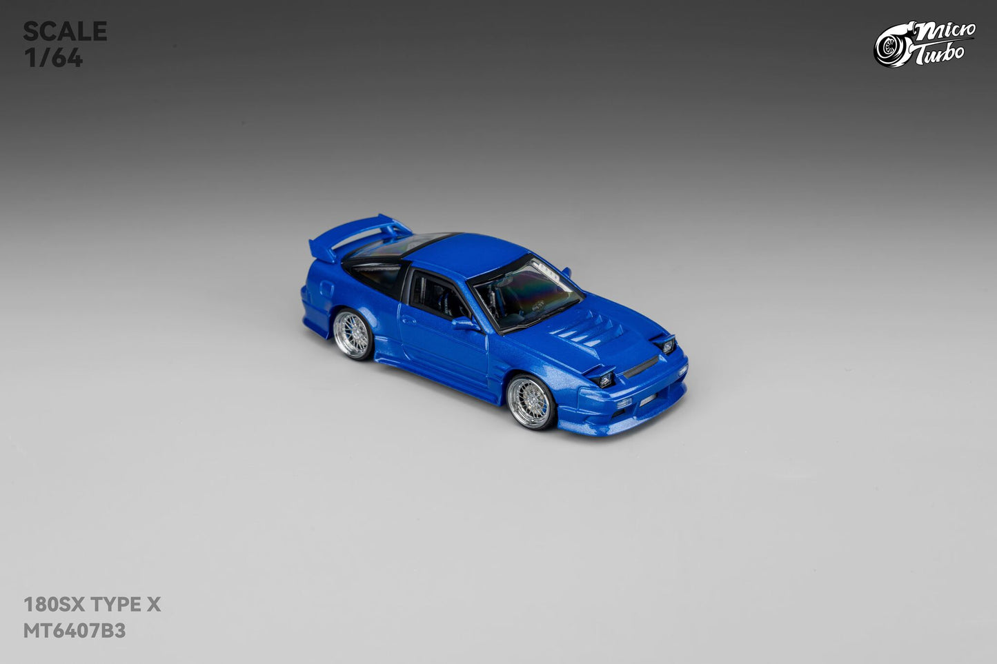 (Pre-Order) Microturbo - 1/64 Custom 180SX Type X - Metallic Blue