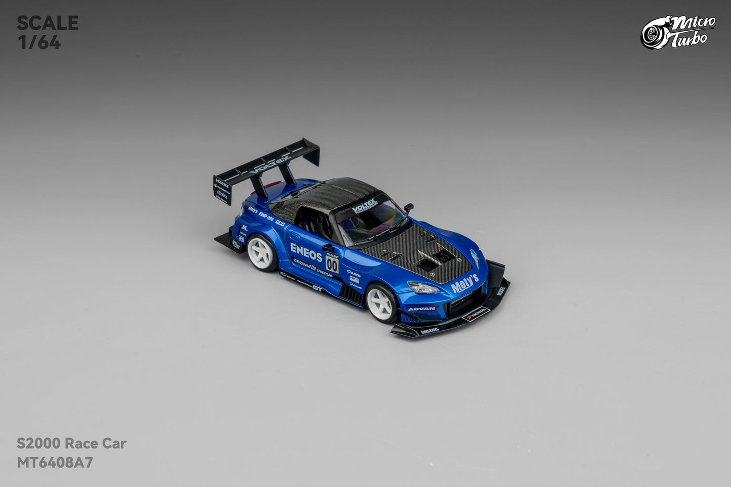 MicroTurbo - 1/64 Custom S2000 Racing - Candy Blue