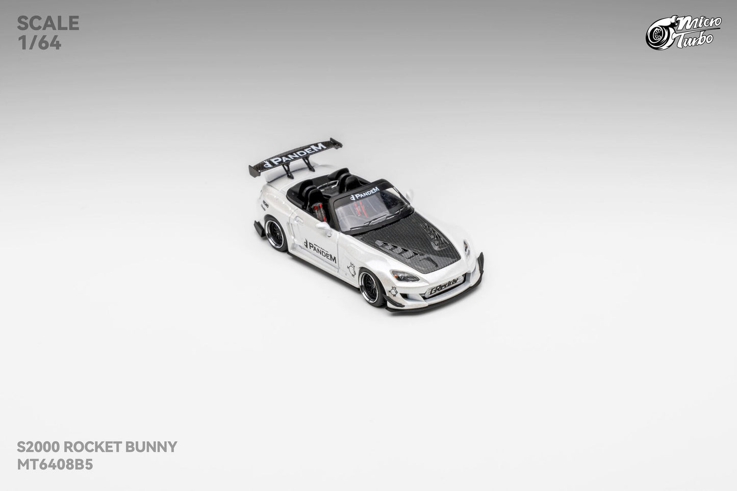 (Pre-Order) Microturbo 1/64 Custom S2000 RB - Metallic White