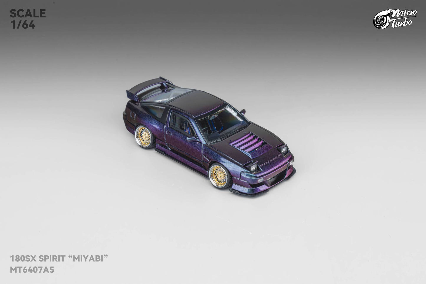 Microturbo - 1/64 Custom 180SX Spirit Miyabi - Purple Chameleon