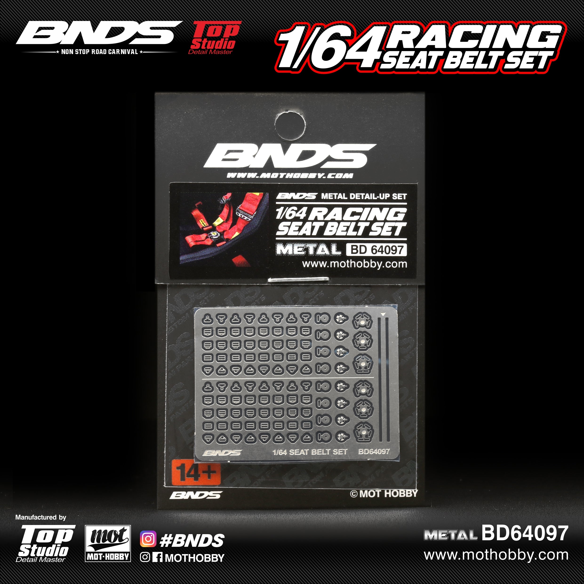 BNDS 1/64 Racing Seat Belt Set - BD64097 – Mot Hobby Studio