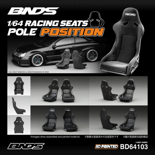 BNDS 1/64 Racing Seats - Pole Position  (4pcs) - BD64103