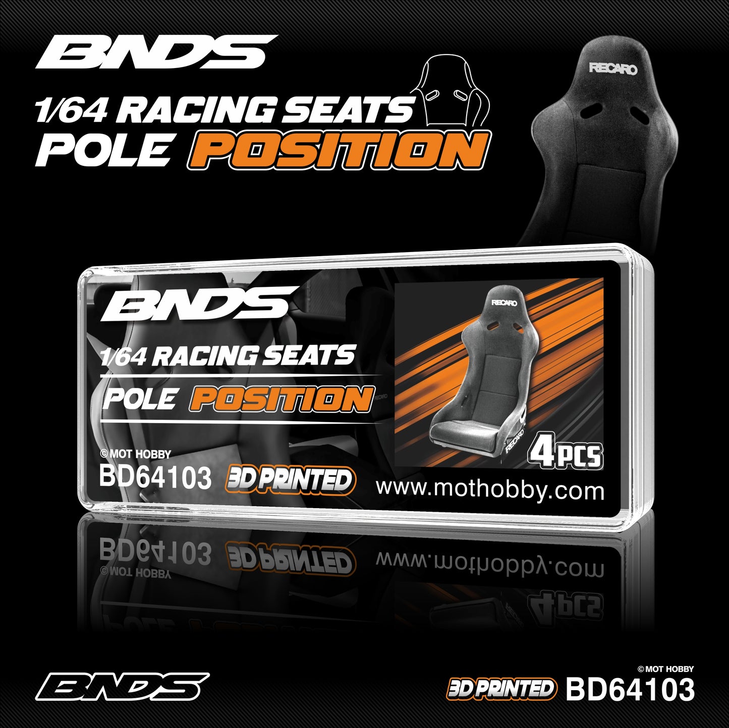 BNDS 1/64 Racing Seats Collection - BD64101/BD64102/BD64103/BD64104/BD64105/BD64106/BD64107