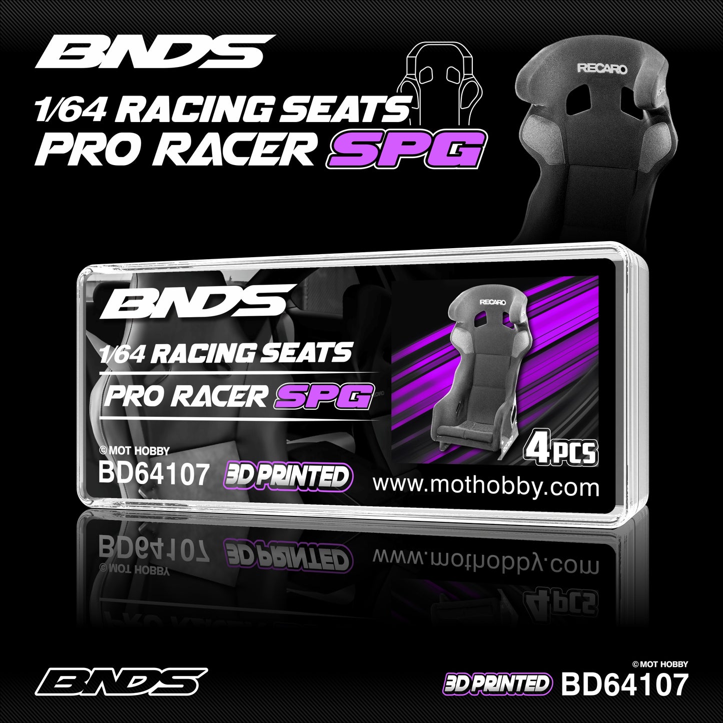 BNDS 1/64 Racing Seats Collection - BD64101/BD64102/BD64103/BD64104/BD64105/BD64106/BD64107