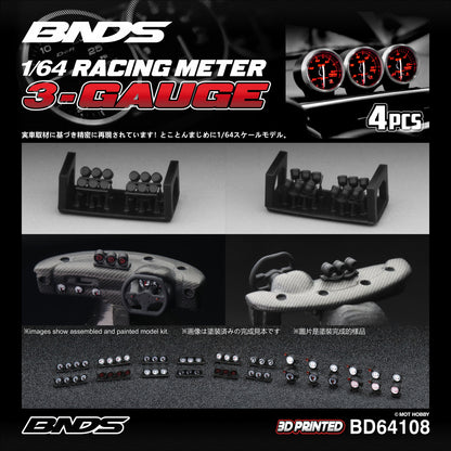 BNDS 1/64 Racing Meter Set Collection - BD64108/BD64109/BD64110/BD64111