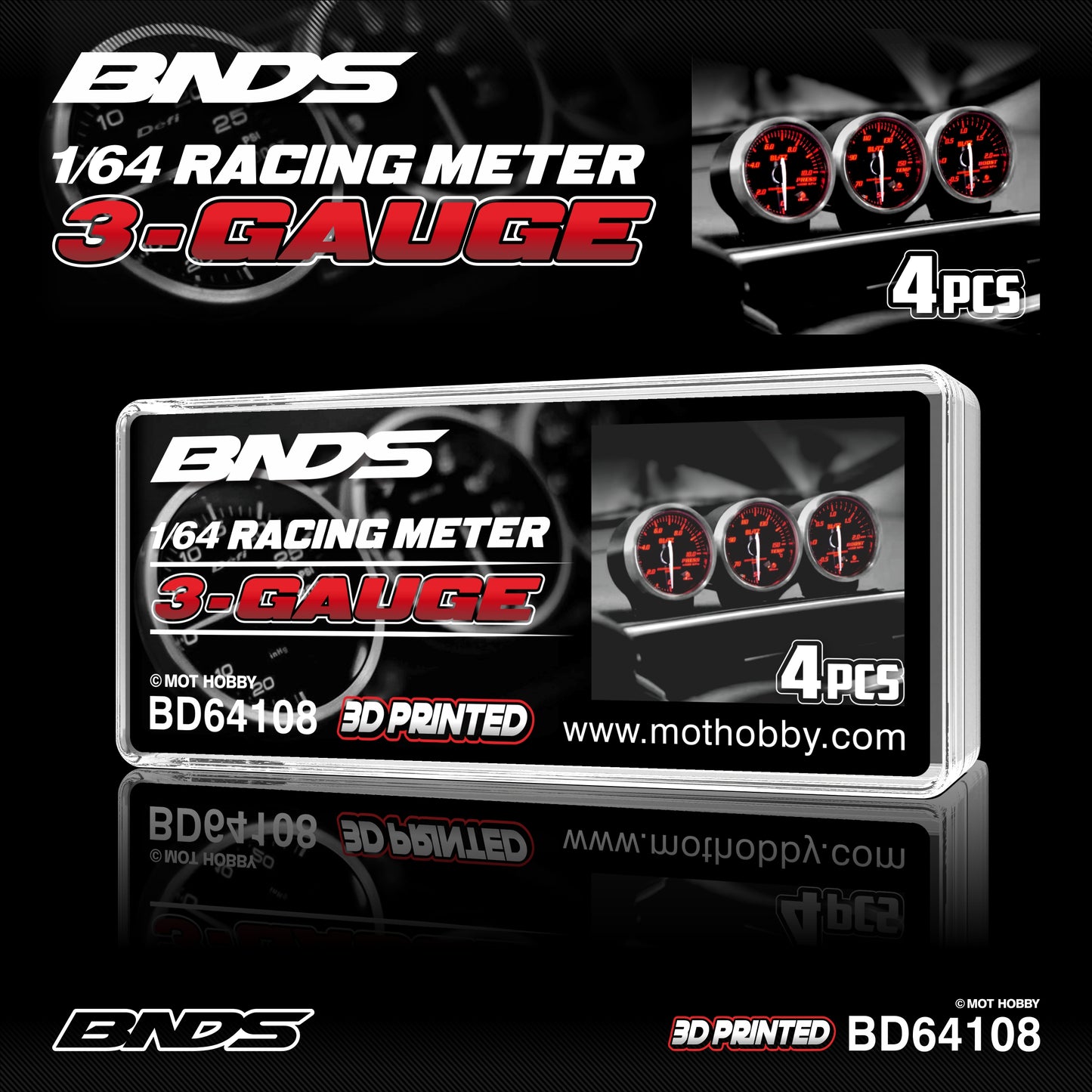BNDS 1/64 Racing Meter Set Collection - BD64108/BD64109/BD64110/BD64111