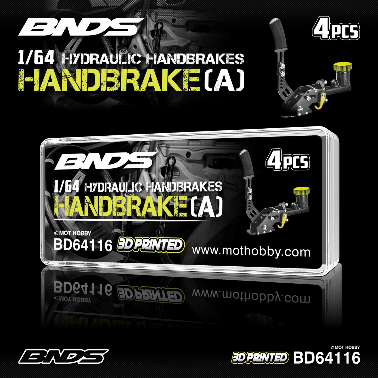BNDS 1/64 Hydraulic Handbrake Set - Shifter A (4pcs) - BD64116