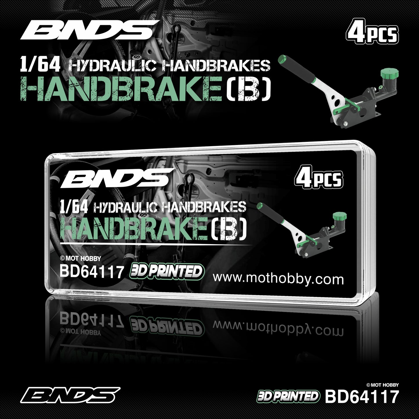 BNDS 1/64 Hydraulic Handbrake Set - Shifter B (4pcs) - BD64117