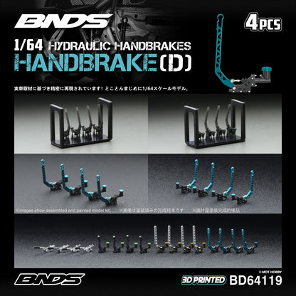 BNDS 1/64 Hydraulic Handbrake Set - Shifter D (4pcs) - BD64119