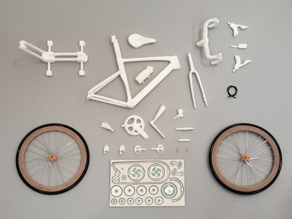 UNPAINTED/UNASSEMBLED White Mold - Hobbit Bike 1/12 Scale Plastic Road Bicycle Model Kit - HB01-0012 - Specialized S-Works Venge