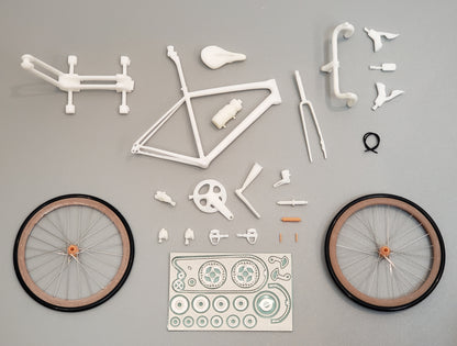 UNPAINTED/UNASSEMBLED White Mold - Hobbit Bike 1/12 Scale Plastic Road Bicycle Model Kit - HB01-0013 - Specialized S-Works Aethos